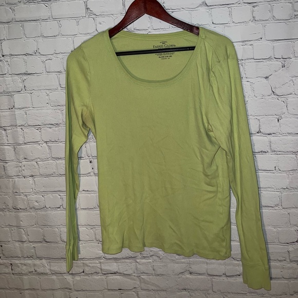 faded glory green long sleeve shirt size XL - Picture 2 of 5